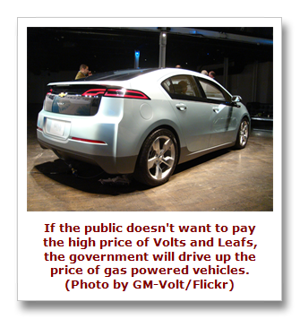 Gas efficiency standards to sell Volt