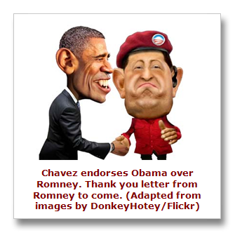 Hugo Chavez and Barack Obama